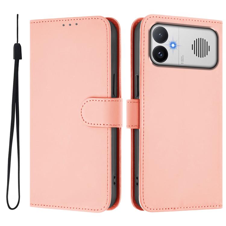 Skin Feel Solid Color Leather Phone Case with Lanyard, For Redmi A5 4G 171.8mm/A7 4G 171.8mm, For Redmi K90 Max 5G