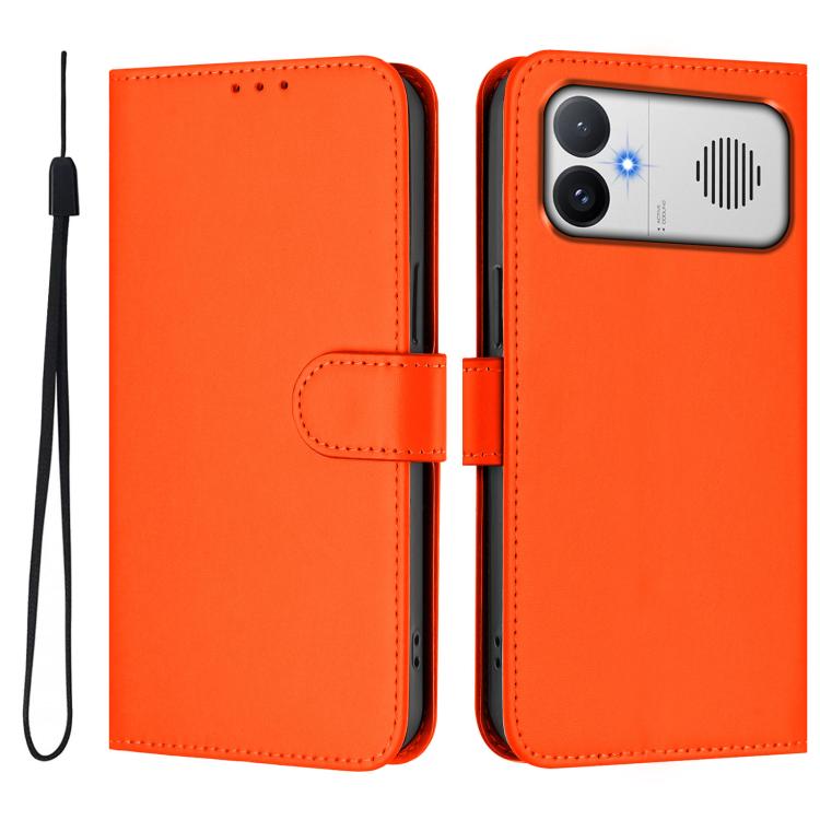 Skin Feel Solid Color Leather Phone Case with Lanyard, For Redmi A5 4G 171.8mm/A7 4G 171.8mm, For Redmi K90 Max 5G