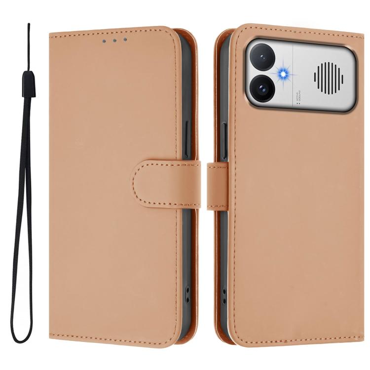 Skin Feel Solid Color Leather Phone Case with Lanyard, For Redmi A5 4G 171.8mm/A7 4G 171.8mm, For Redmi K90 Max 5G
