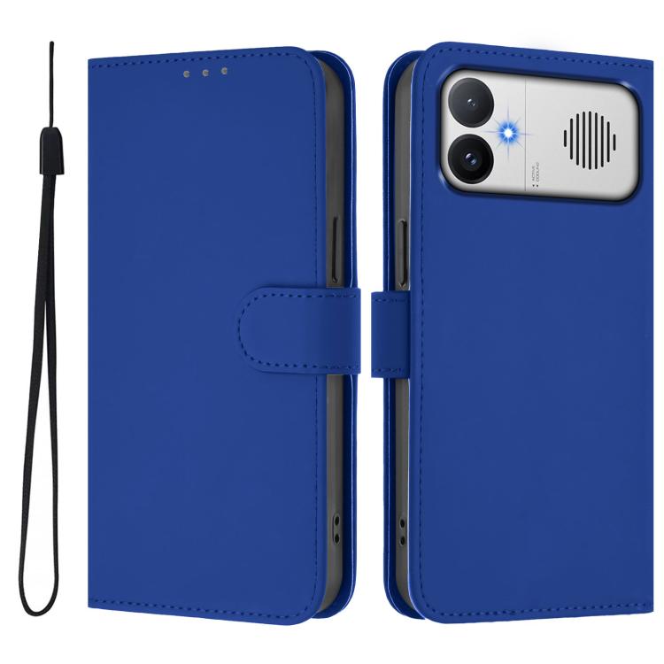 Skin Feel Solid Color Leather Phone Case with Lanyard, For Redmi A5 4G 171.8mm/A7 4G 171.8mm, For Redmi K90 Max 5G