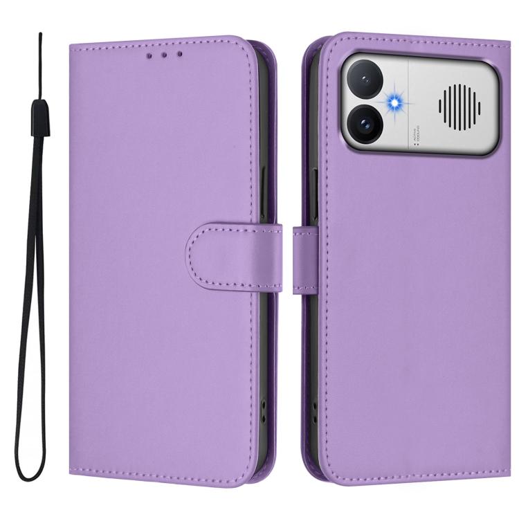 Skin Feel Solid Color Leather Phone Case with Lanyard, For Redmi A5 4G 171.8mm/A7 4G 171.8mm, For Redmi K90 Max 5G