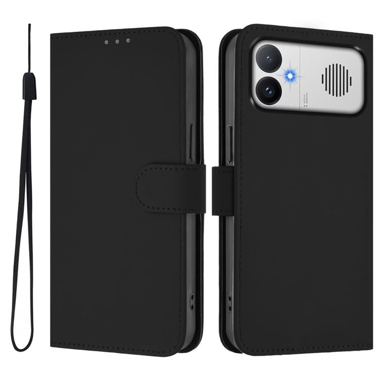 Skin Feel Solid Color Leather Phone Case with Lanyard, For Redmi A5 4G 171.8mm/A7 4G 171.8mm, For Redmi K90 Max 5G