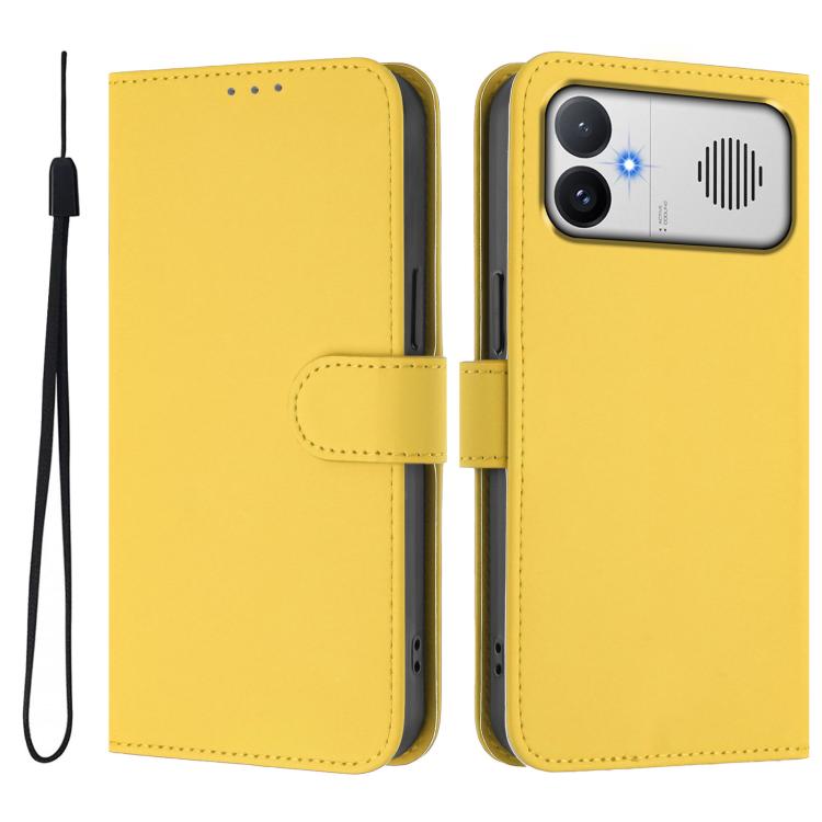Skin Feel Solid Color Leather Phone Case with Lanyard, For Redmi A5 4G 171.8mm/A7 4G 171.8mm, For Redmi K90 Max 5G