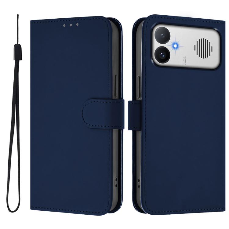 Skin Feel Solid Color Leather Phone Case with Lanyard, For Redmi A5 4G 171.8mm/A7 4G 171.8mm, For Redmi K90 Max 5G