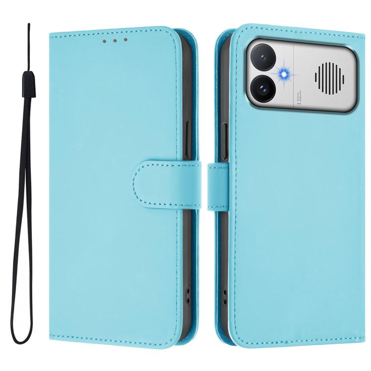 Skin Feel Solid Color Leather Phone Case with Lanyard, For Redmi A5 4G 171.8mm/A7 4G 171.8mm, For Redmi K90 Max 5G