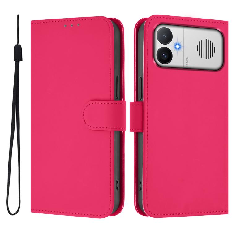 Skin Feel Solid Color Leather Phone Case with Lanyard, For Redmi A5 4G 171.8mm/A7 4G 171.8mm, For Redmi K90 Max 5G