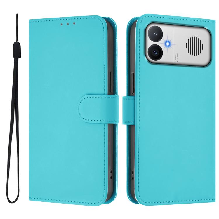 Skin Feel Solid Color Leather Phone Case with Lanyard, For Redmi A5 4G 171.8mm/A7 4G 171.8mm, For Redmi K90 Max 5G