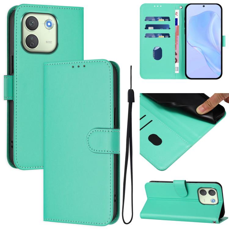 Skin Feel Solid Color Leather Phone Case with Lanyard, For Redmi 17C 5G Global, For Redmi Note 17 Pro Max 5G 163.4mm