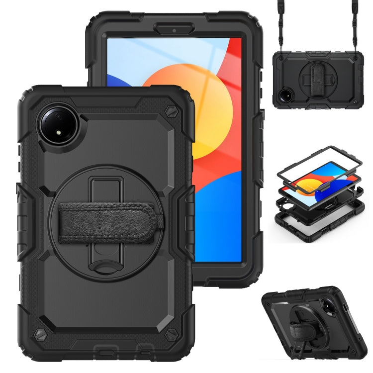 Turntable Holder Silicone Hybrid PC Tablet Case with Shoulder Strap, For Xiaomi Redmi Pad 2 SE 9.7 2026, For Xiaomi Redmi Pad 2, For Xiaomi Redmi Pad SE 8.7 2024