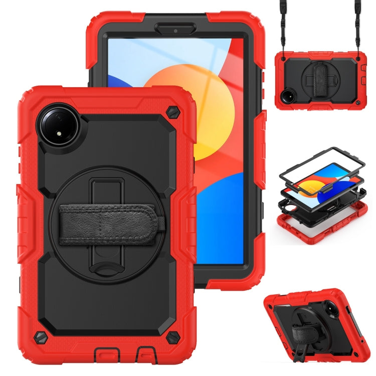 Turntable Holder Silicone Hybrid PC Tablet Case with Shoulder Strap, For Xiaomi Redmi Pad 2 SE 9.7 2026, For Xiaomi Redmi Pad 2, For Xiaomi Redmi Pad SE 8.7 2024