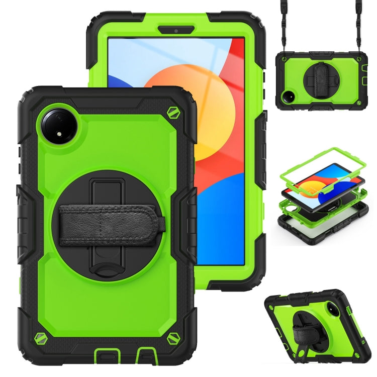 Turntable Holder Silicone Hybrid PC Tablet Case with Shoulder Strap, For Xiaomi Redmi Pad 2 SE 9.7 2026, For Xiaomi Redmi Pad 2, For Xiaomi Redmi Pad SE 8.7 2024