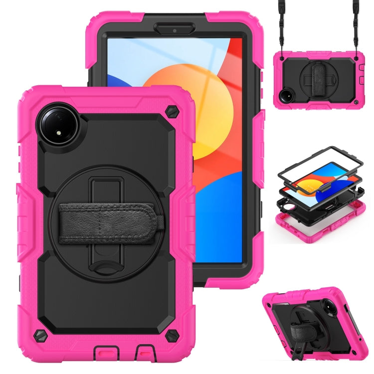 Turntable Holder Silicone Hybrid PC Tablet Case with Shoulder Strap, For Xiaomi Redmi Pad 2 SE 9.7 2026, For Xiaomi Redmi Pad 2, For Xiaomi Redmi Pad SE 8.7 2024