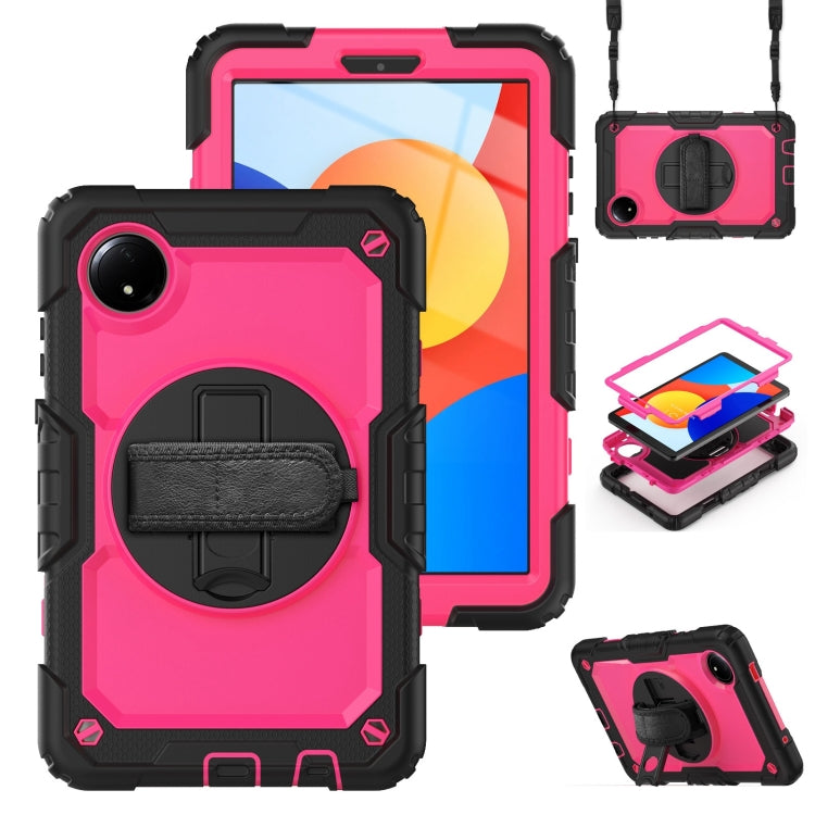 Turntable Holder Silicone Hybrid PC Tablet Case with Shoulder Strap, For Xiaomi Redmi Pad 2 SE 9.7 2026, For Xiaomi Redmi Pad 2, For Xiaomi Redmi Pad SE 8.7 2024