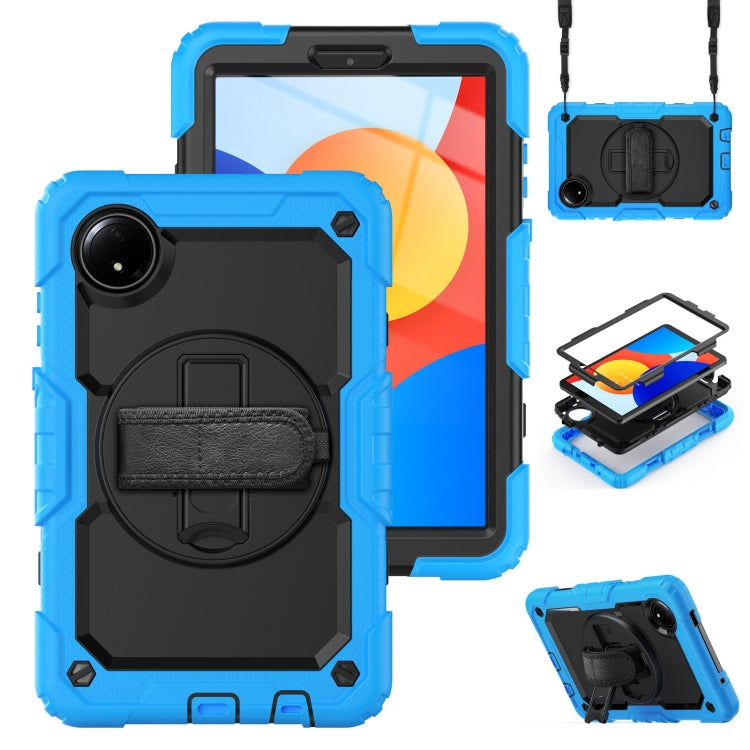 Turntable Holder Silicone Hybrid PC Tablet Case with Shoulder Strap, For Xiaomi Redmi Pad 2 SE 9.7 2026, For Xiaomi Redmi Pad 2, For Xiaomi Redmi Pad SE 8.7 2024