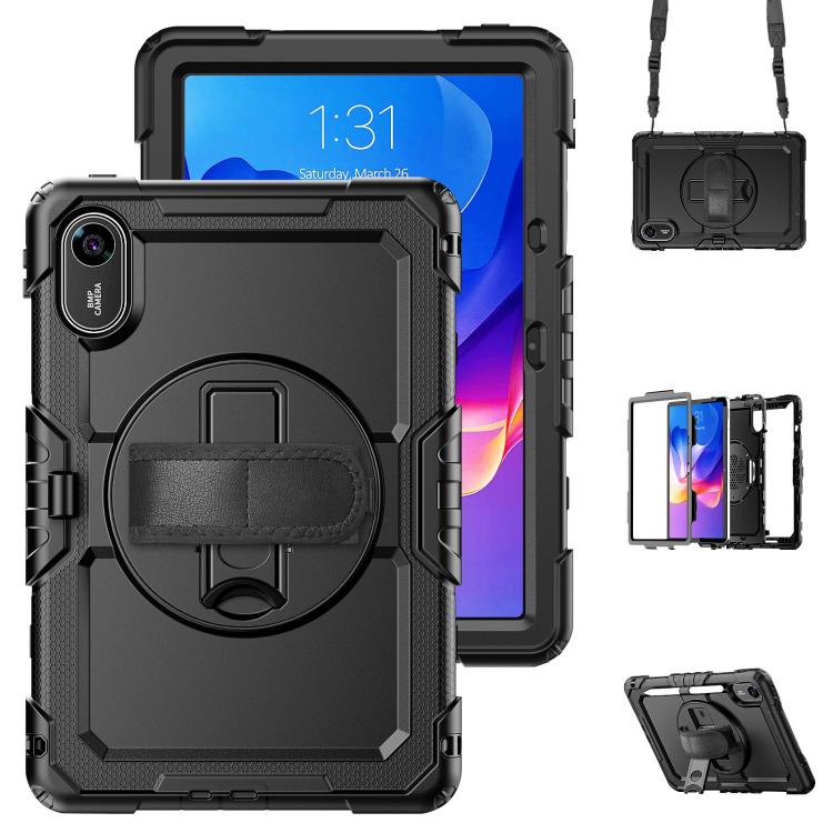 Turntable Holder Silicone Hybrid PC Tablet Case with Shoulder Strap, For Xiaomi Redmi Pad 2 SE 9.7 2026, For Xiaomi Redmi Pad 2, For Xiaomi Redmi Pad SE 8.7 2024