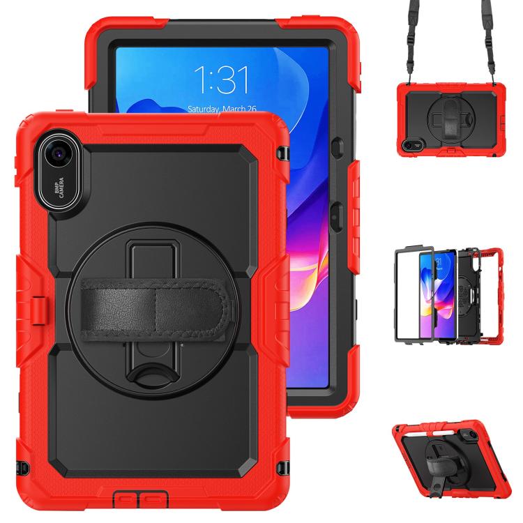 Turntable Holder Silicone Hybrid PC Tablet Case with Shoulder Strap, For Xiaomi Redmi Pad 2 SE 9.7 2026, For Xiaomi Redmi Pad 2, For Xiaomi Redmi Pad SE 8.7 2024