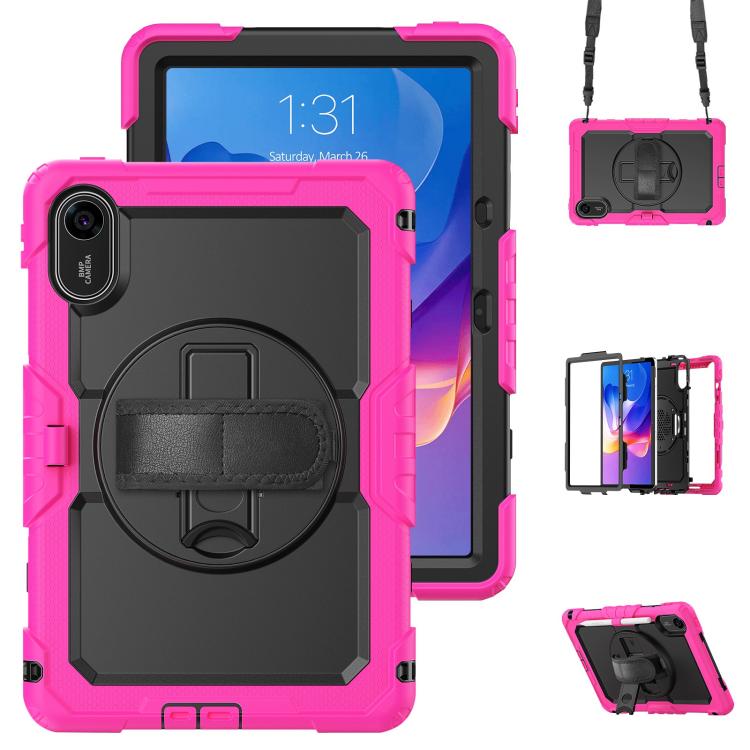 Turntable Holder Silicone Hybrid PC Tablet Case with Shoulder Strap, For Xiaomi Redmi Pad 2 SE 9.7 2026, For Xiaomi Redmi Pad 2, For Xiaomi Redmi Pad SE 8.7 2024