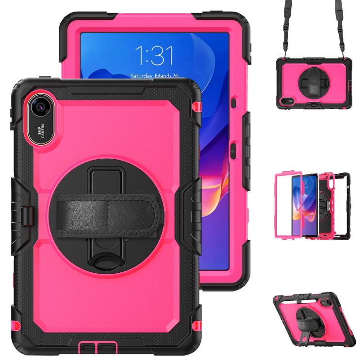 Turntable Holder Silicone Hybrid PC Tablet Case with Shoulder Strap, For Xiaomi Redmi Pad 2 SE 9.7 2026, For Xiaomi Redmi Pad 2, For Xiaomi Redmi Pad SE 8.7 2024
