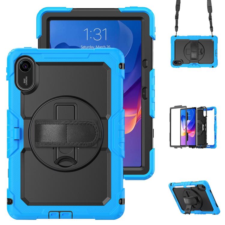 Turntable Holder Silicone Hybrid PC Tablet Case with Shoulder Strap, For Xiaomi Redmi Pad 2 SE 9.7 2026, For Xiaomi Redmi Pad 2, For Xiaomi Redmi Pad SE 8.7 2024