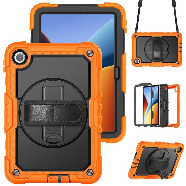 Turntable Holder Silicone Hybrid PC Tablet Case with Shoulder Strap, For Xiaomi Redmi Pad 2 SE 9.7 2026, For Xiaomi Redmi Pad 2, For Xiaomi Redmi Pad SE 8.7 2024