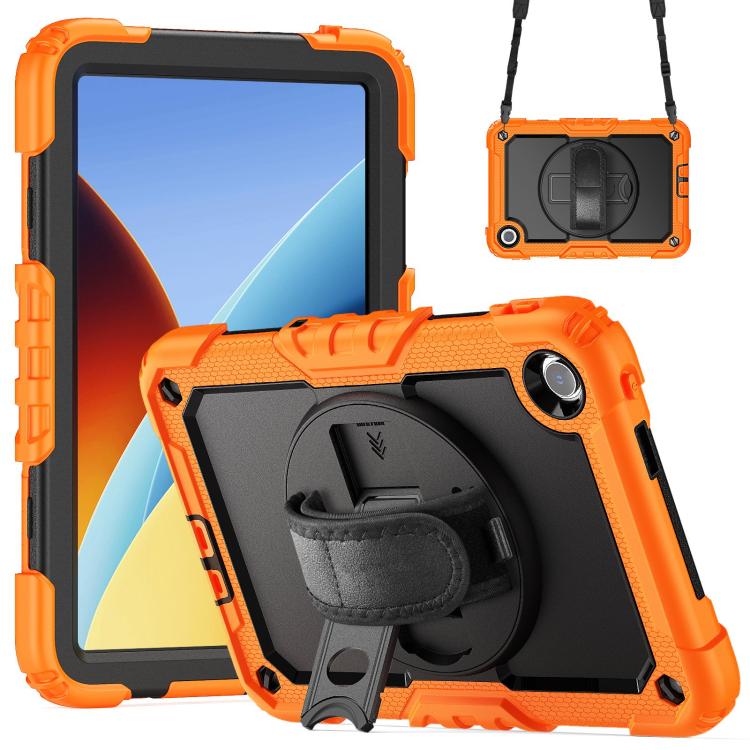 Turntable Holder Silicone Hybrid PC Tablet Case with Shoulder Strap, For Xiaomi Redmi Pad 2 SE 9.7 2026, For Xiaomi Redmi Pad 2, For Xiaomi Redmi Pad SE 8.7 2024