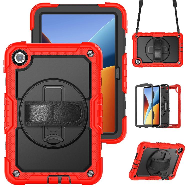 Turntable Holder Silicone Hybrid PC Tablet Case with Shoulder Strap, For Xiaomi Redmi Pad 2 SE 9.7 2026, For Xiaomi Redmi Pad 2, For Xiaomi Redmi Pad SE 8.7 2024
