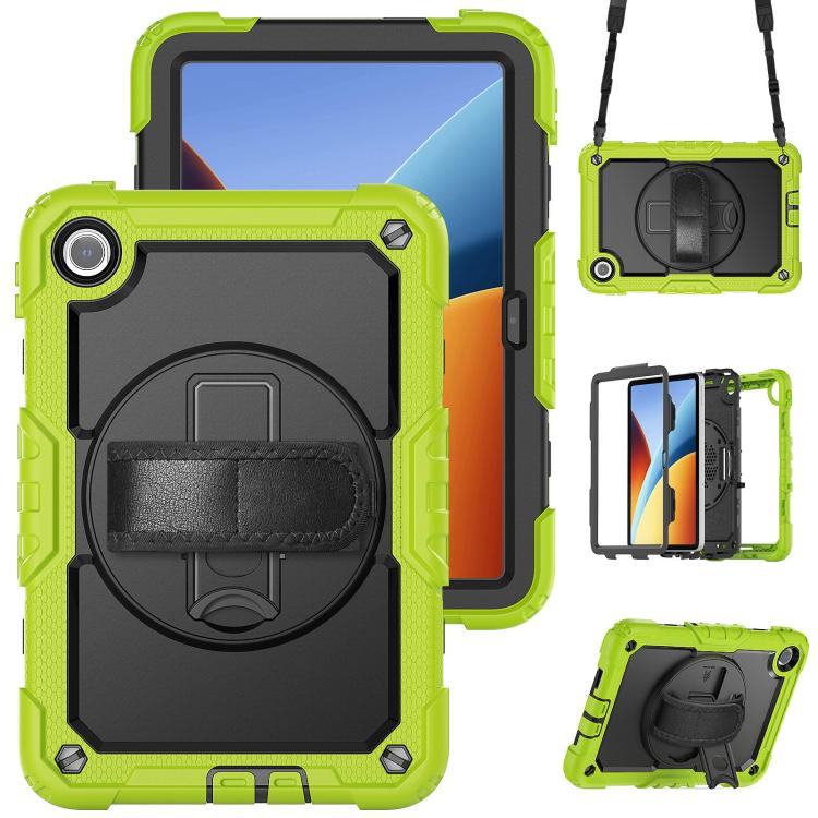 Turntable Holder Silicone Hybrid PC Tablet Case with Shoulder Strap, For Xiaomi Redmi Pad 2 SE 9.7 2026, For Xiaomi Redmi Pad 2, For Xiaomi Redmi Pad SE 8.7 2024