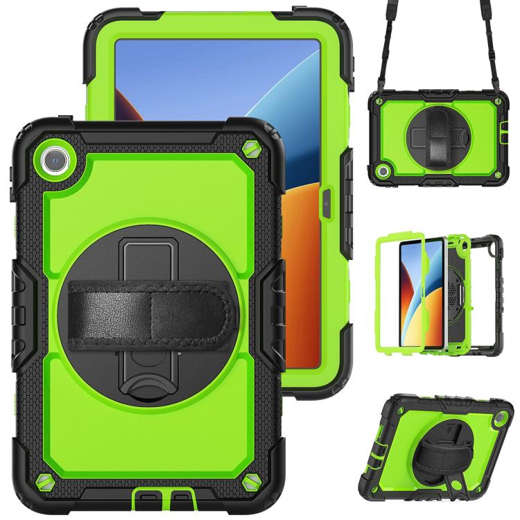 Turntable Holder Silicone Hybrid PC Tablet Case with Shoulder Strap, For Xiaomi Redmi Pad 2 SE 9.7 2026, For Xiaomi Redmi Pad 2, For Xiaomi Redmi Pad SE 8.7 2024