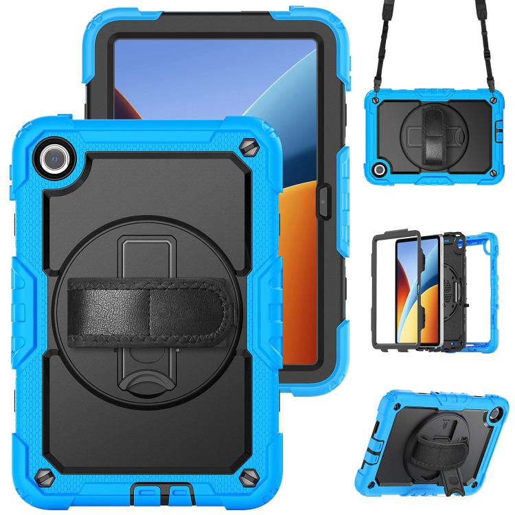 Turntable Holder Silicone Hybrid PC Tablet Case with Shoulder Strap, For Xiaomi Redmi Pad 2 SE 9.7 2026, For Xiaomi Redmi Pad 2, For Xiaomi Redmi Pad SE 8.7 2024