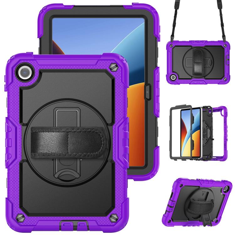 Turntable Holder Silicone Hybrid PC Tablet Case with Shoulder Strap, For Xiaomi Redmi Pad 2 SE 9.7 2026, For Xiaomi Redmi Pad 2, For Xiaomi Redmi Pad SE 8.7 2024
