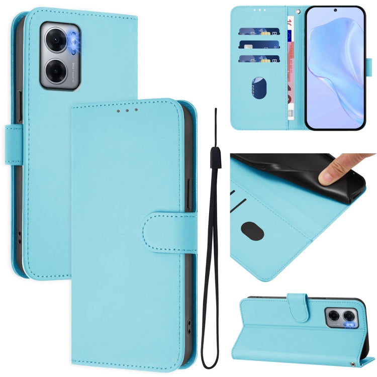 Skin Feel Solid Color Leather Phone Case with Lanyard, For Xiaomi Poco M4 5G / M5 4G, For Xiaomi 13 Pro 5G