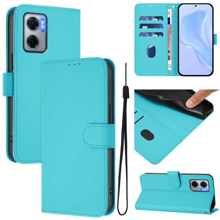 Skin Feel Solid Color Leather Phone Case with Lanyard, For Xiaomi Poco M4 5G / M5 4G, For Xiaomi 13 Pro 5G