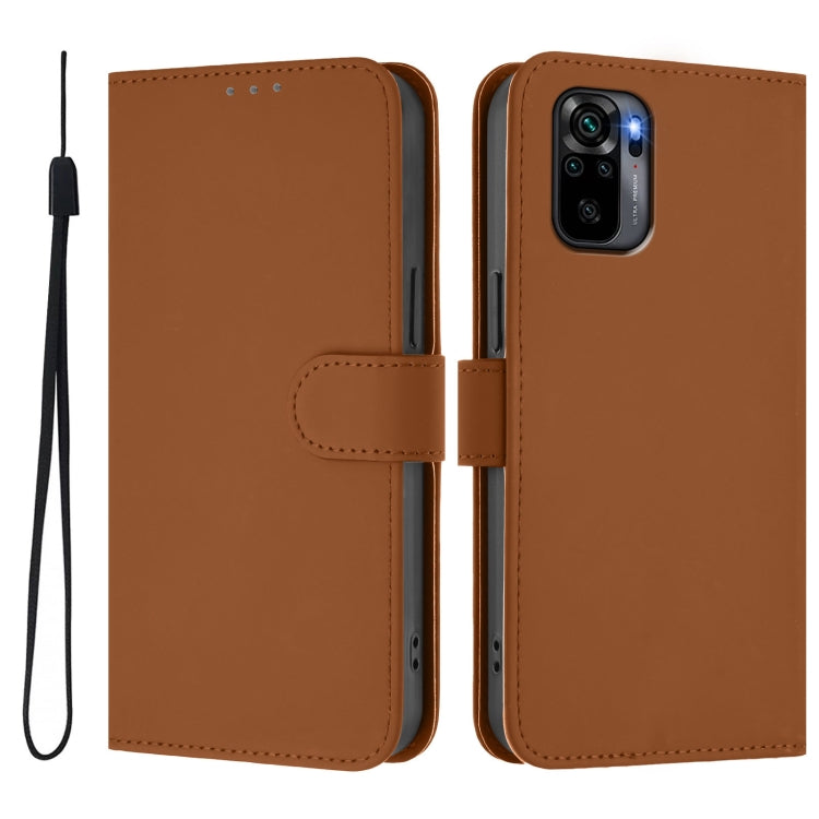 Skin Feel Solid Color Leather Phone Case with Lanyard, For Xiaomi Poco M5s, For Xiaomi 12S Ultra