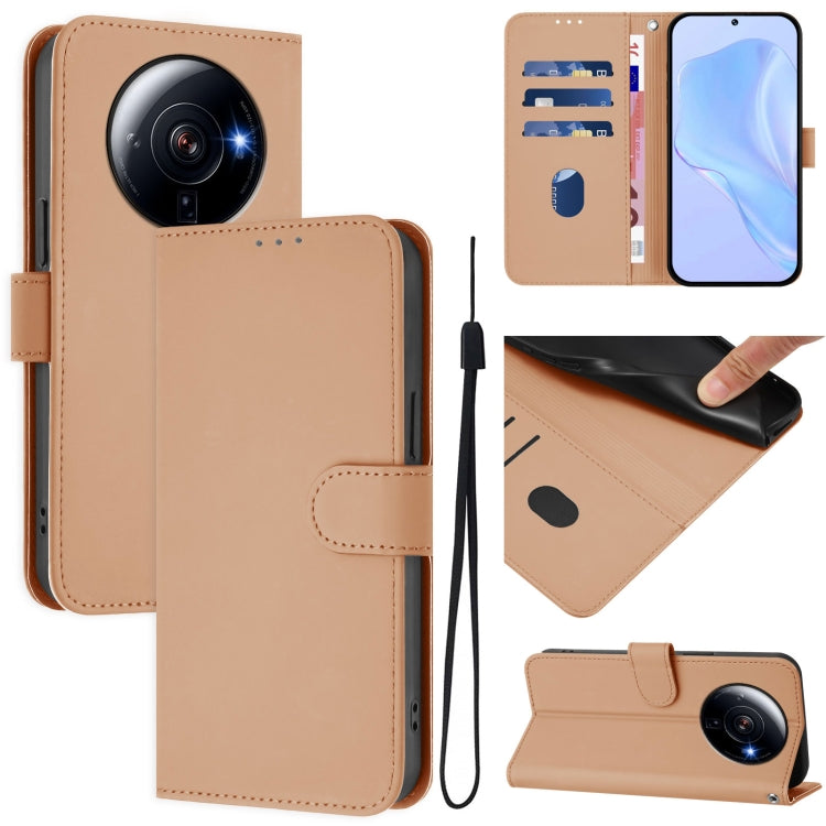 Skin Feel Solid Color Leather Phone Case with Lanyard, For Xiaomi Poco M5s, For Xiaomi 12S Ultra