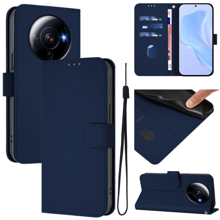 Skin Feel Solid Color Leather Phone Case with Lanyard, For Xiaomi Poco M5s, For Xiaomi 12S Ultra