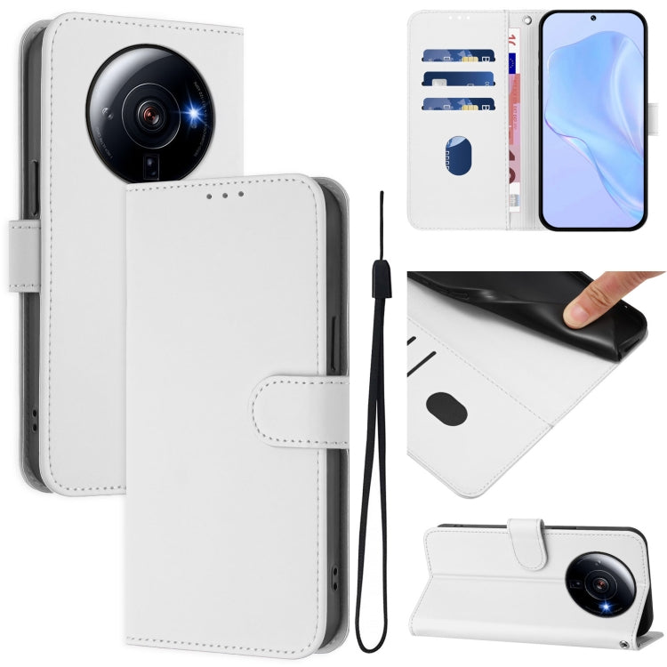 Skin Feel Solid Color Leather Phone Case with Lanyard, For Xiaomi Poco M5s, For Xiaomi 12S Ultra