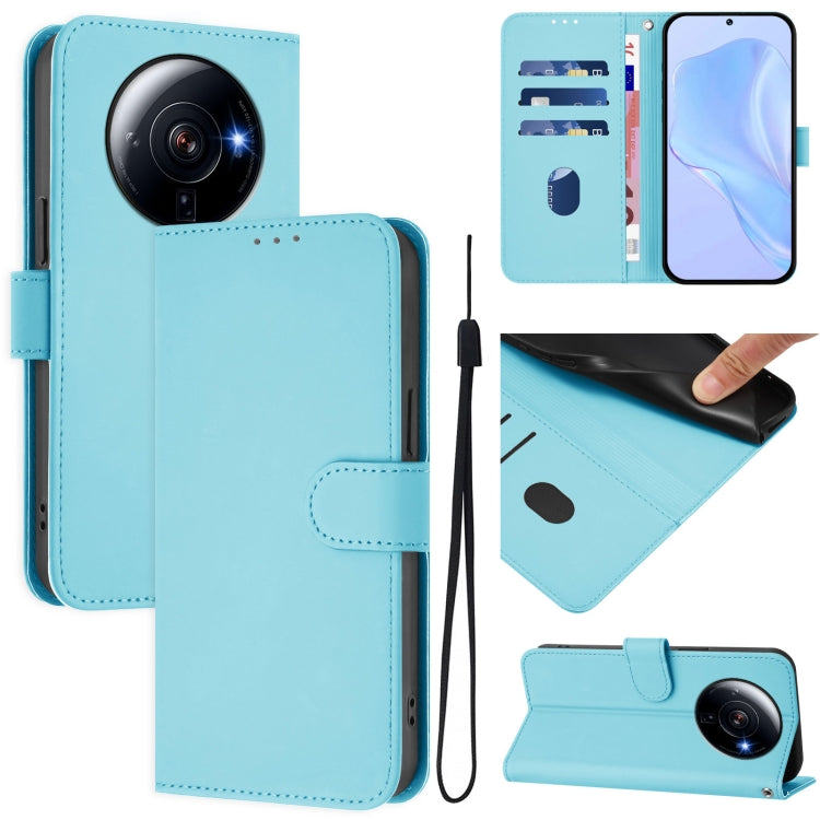 Skin Feel Solid Color Leather Phone Case with Lanyard, For Xiaomi Poco M5s, For Xiaomi 12S Ultra