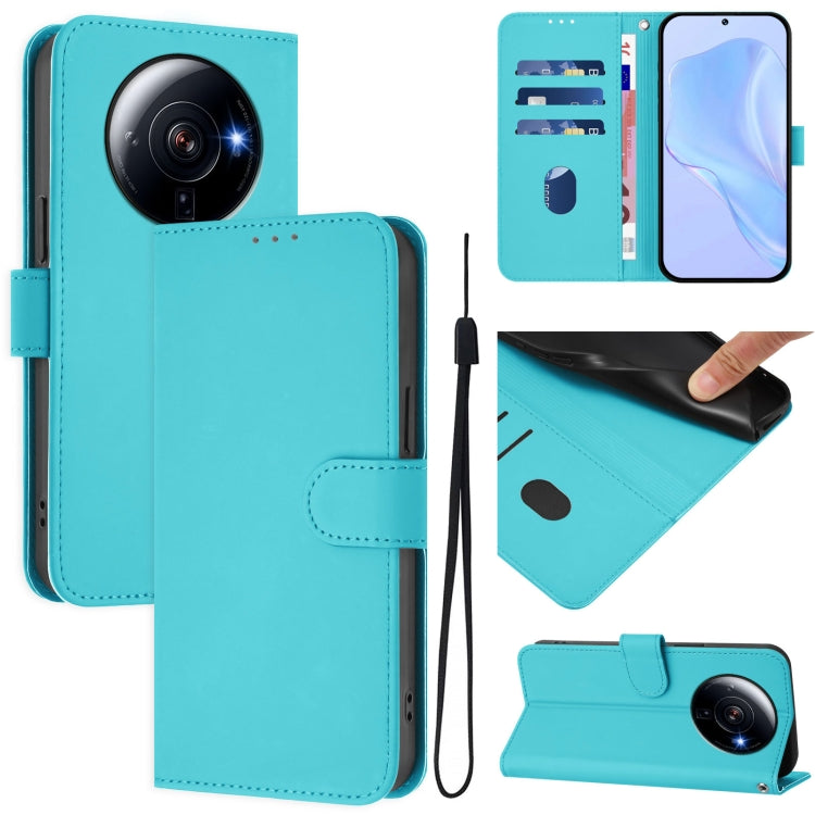 Skin Feel Solid Color Leather Phone Case with Lanyard, For Xiaomi Poco M5s, For Xiaomi 12S Ultra