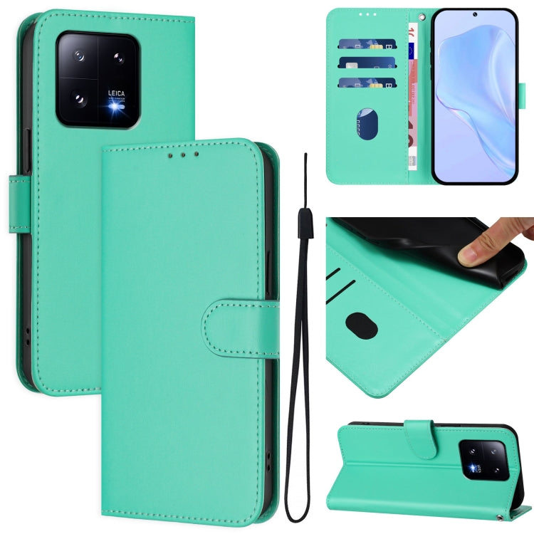 Skin Feel Solid Color Leather Phone Case with Lanyard, For Xiaomi Poco M4 5G / M5 4G, For Xiaomi 13 Pro 5G