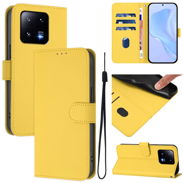 Skin Feel Solid Color Leather Phone Case with Lanyard, For Xiaomi Poco M4 5G / M5 4G, For Xiaomi 13 Pro 5G