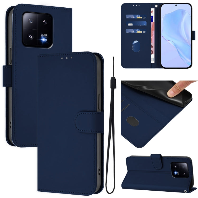 Skin Feel Solid Color Leather Phone Case with Lanyard, For Xiaomi Poco M4 5G / M5 4G, For Xiaomi 13 Pro 5G
