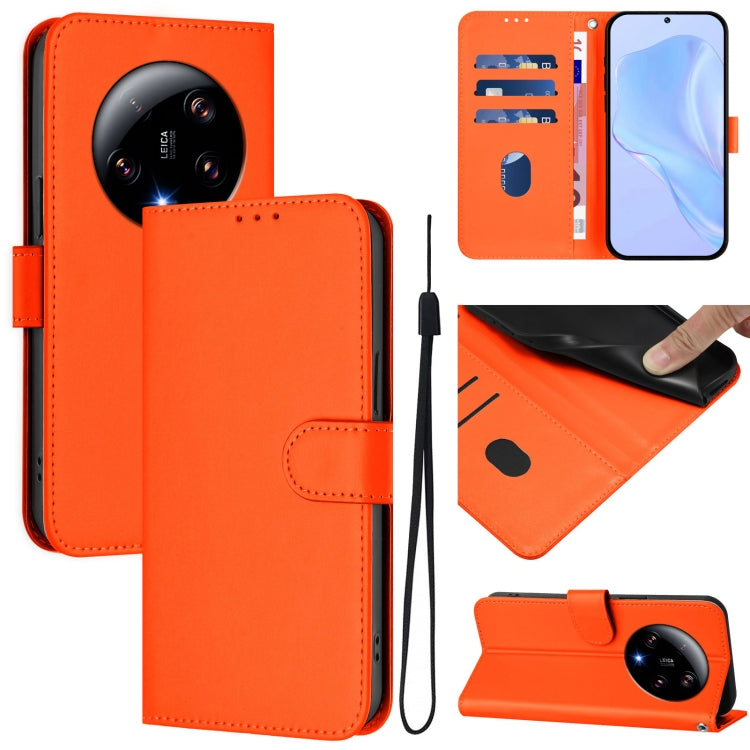 Skin Feel Solid Color Leather Phone Case with Lanyard, For Xiaomi Poco C50 4G / C51, For Xiaomi 13 Ultra