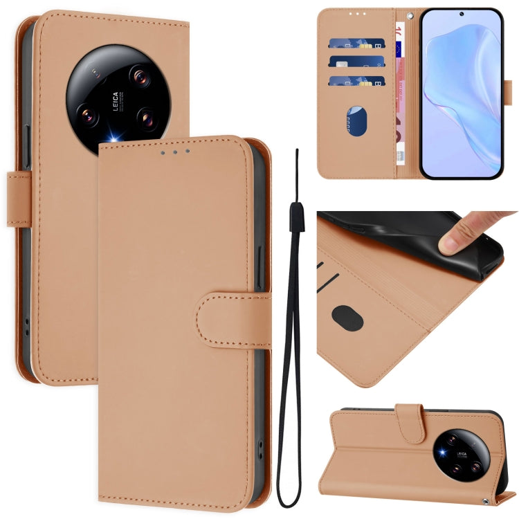 Skin Feel Solid Color Leather Phone Case with Lanyard, For Xiaomi Poco C50 4G / C51, For Xiaomi 13 Ultra