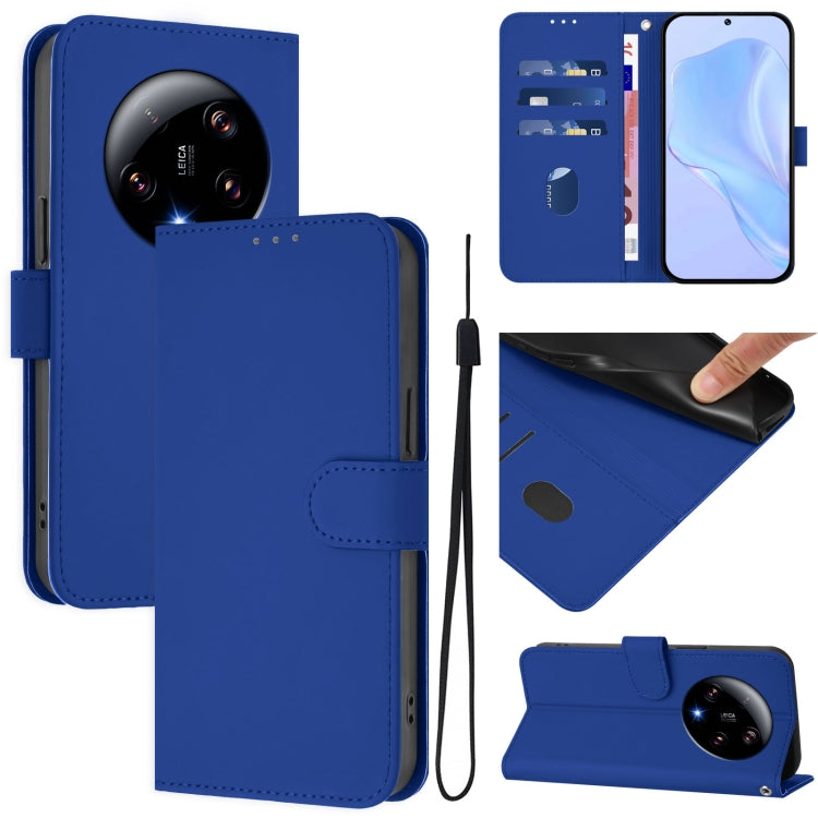 Skin Feel Solid Color Leather Phone Case with Lanyard, For Xiaomi Poco C50 4G / C51, For Xiaomi 13 Ultra