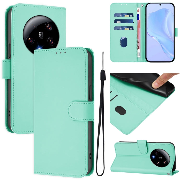 Skin Feel Solid Color Leather Phone Case with Lanyard, For Xiaomi Poco C50 4G / C51, For Xiaomi 13 Ultra