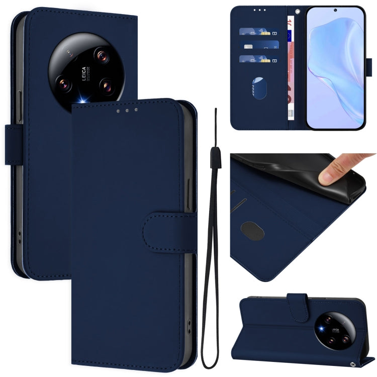 Skin Feel Solid Color Leather Phone Case with Lanyard, For Xiaomi Poco C50 4G / C51, For Xiaomi 13 Ultra