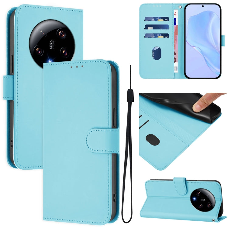 Skin Feel Solid Color Leather Phone Case with Lanyard, For Xiaomi Poco C50 4G / C51, For Xiaomi 13 Ultra