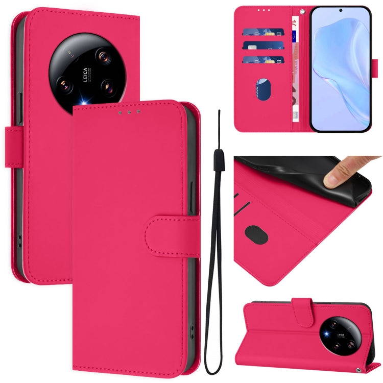 Skin Feel Solid Color Leather Phone Case with Lanyard, For Xiaomi Poco C50 4G / C51, For Xiaomi 13 Ultra