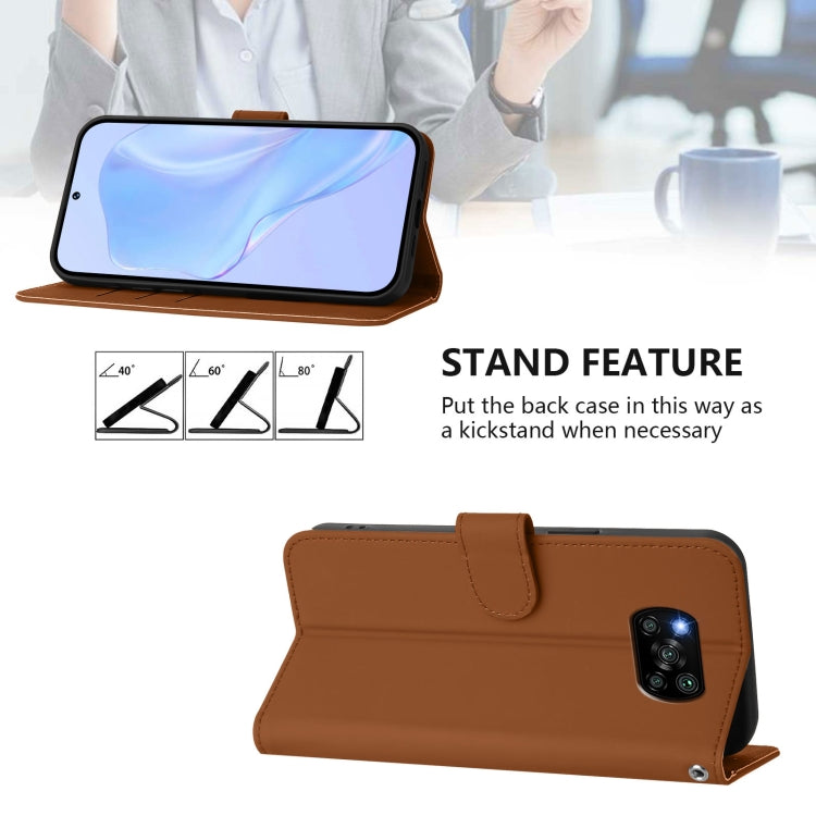 Skin Feel Solid Color Leather Phone Case with Lanyard, For Xiaomi Poco X3 Pro / X3 NFC / X3, For Xiaomi Mi 11 Ultra