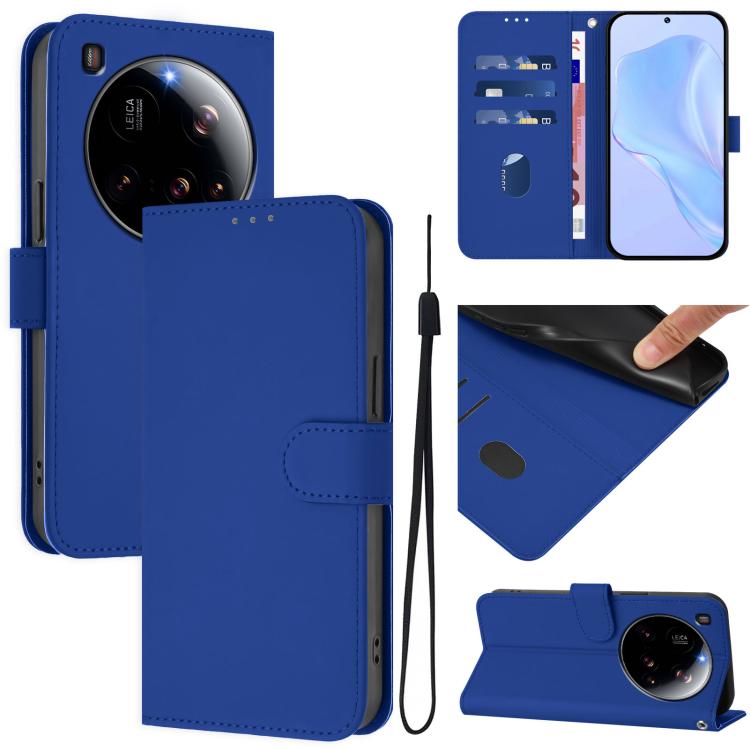Skin Feel Solid Color Leather Phone Case with Lanyard, For Xiaomi Poco X7 5G, For Xiaomi 15 Ultra
